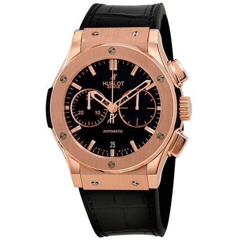 Hublot Classic Fusion Black Dial Automatic Men's 18K King Gold 